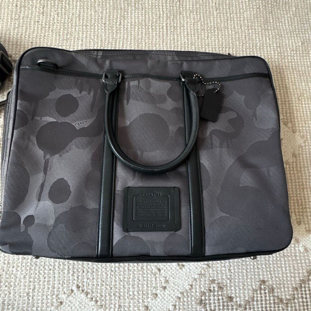 Coach Metropolitan Slim Briefcase With Camo Print - Picture 14 of 16